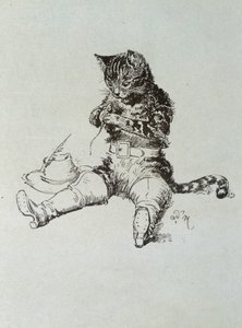 Le Chat Bottté - 载于Charles Perrault的 "Les Contes de Fées"，由Adrien Marie插图