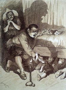 Pepetit Poucet--载于Charles Perrault的 "Les tales de fées"，由Adrien Marie插图 作者 艾德里安·伊曼纽尔·玛丽