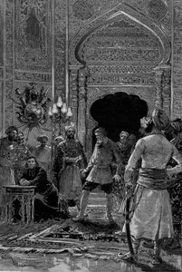 戏剧表现。查尔斯-布埃（1846-1897）的《Le Pritre》第六场，保罗-费利克斯-约瑟夫-泰利阿德（1826-1896）（Patrice神父）和蒙塔尔（Nicolas Charles Bonlarron）。