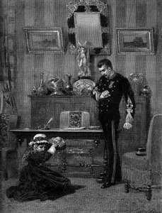 戏剧代表作。"阿尔伯特-德尔皮特（1849-1893）的《科拉里之子》，艾梅-让娜-泰桑迪耶（1851-1923）（科拉里）和吕西安-吉特里（1860-1925）（丹尼尔）。巴黎，体育场剧院 作者 艾德里安·伊曼纽尔·玛丽