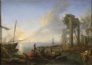 1726年日落时的码头