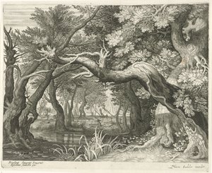 在森林湖狩猎鹿 六景（系列名） 作者 罗兰特·萨维里