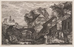 河右农舍，选自《波希米亚八景 作者 爱迪德斯·萨德勒二世