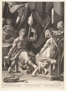 赫拉克勒斯与奥姆法尔 作者 Aegidius Sadeler II
