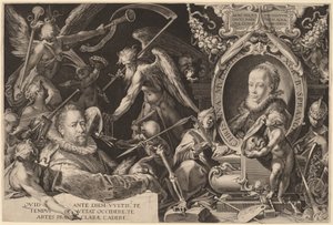 巴托洛迈乌斯-斯普朗格和他已故的妻子克里斯蒂娜-穆勒 作者 Aegidius Sadeler II，仿照 Bartholomaeus Spranger