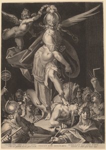 智慧战胜无知 作者 Aegidius Sadeler II，仿照 Bartholomaeus Spranger