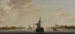 多德雷赫特的马斯景观，c.1645-46 作者 艾伯特·奎普（Aelbert Cuyp）