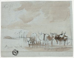 水中的牛 作者 艾伯特·奎普（Aelbert Cuyp）