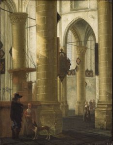 多德雷赫特格罗特教堂内景 作者 艾伯特·奎普（Aelbert Cuyp）