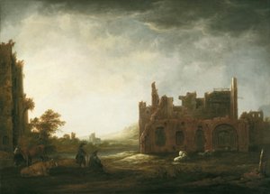 里恩斯堡修道院遗址景观 作者 艾伯特·奎普（Aelbert Cuyp）