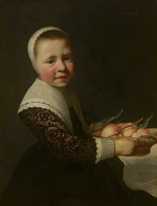 桃子女孩肖像 作者 艾伯特·奎普（Aelbert Cuyp）