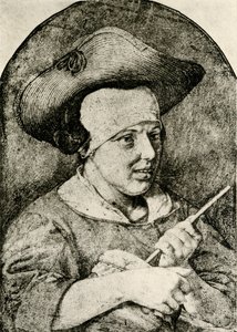 Woman with straw hat and Rommelpot 作者 艾尔特·科辛（Aert Cosyn）