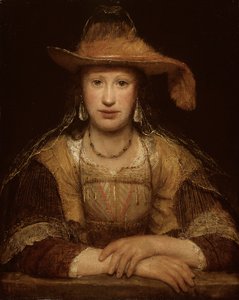 一个年轻女人的肖像，约1690年。