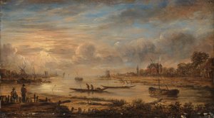 日出河景 作者 Aert van der Neer（复制后）