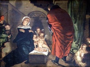耶稣诞生（布面油画 作者 Aertgen Claesz van Leyden