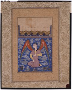 带念珠的空降peri，c.1500 作者 阿富汗学校