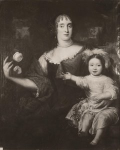 玛丽亚-凡-贝尔克尔（1631-1796 年）和她女儿的双人肖像 作者 在Jan de Baen之后