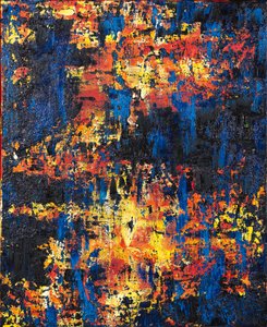 韧性 1, 2019（画布上的混合技术）