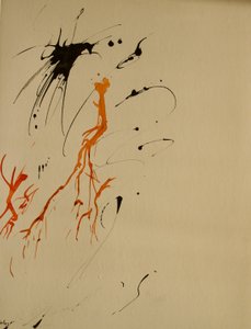 无题 17》，2016 年（纸上墨水和丙烯） 作者 艾格尼丝·吉拉登