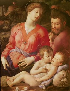 Panciatichi神圣家族，c。 1540（木油） 作者 Agnolo Bronzino