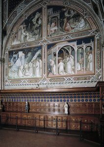 Agnolo Gaddi（1350-1396）的壁画装饰教堂 Castellani（或圣礼）的视图，圣安东尼大帝生平的剧集