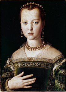 玛丽亚-德-美第奇的肖像（布面油画 作者 Agnolo Bronzino