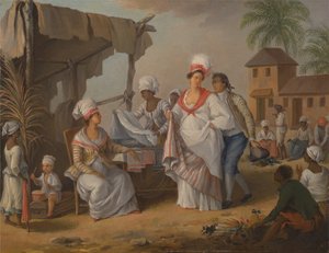 市场日，罗索，多米尼克，约1780年。 作者 阿戈斯蒂诺·布鲁尼亚斯（Agostino Brunias）