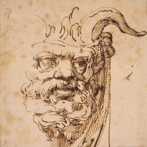 1570-1602年的Silvan面具 作者 阿戈斯蒂诺·卡拉奇（Agostino Carracci）