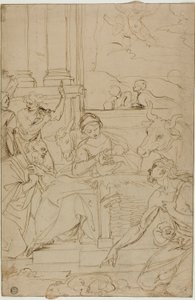 牧羊人的崇拜 作者 阿戈斯蒂诺·卡拉奇（Agostino Carracci）