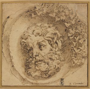 凹面圆雕中的花仙子头像 作者 阿戈斯蒂诺·卡拉奇（Agostino Carracci）