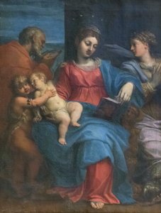 神圣家族与圣玛格丽特 作者 阿戈斯蒂诺·卡拉奇（Agostino Carracci）
