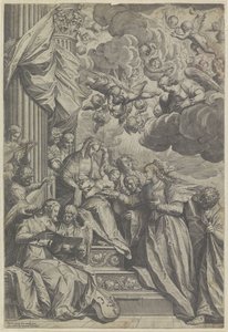 圣凯瑟琳的神秘婚姻 作者 阿戈斯蒂诺·卡拉奇（Agostino Carracci）