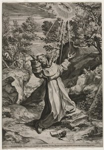 圣弗朗西斯接受圣痕 作者 阿戈斯蒂诺·卡拉奇（Agostino Carracci）