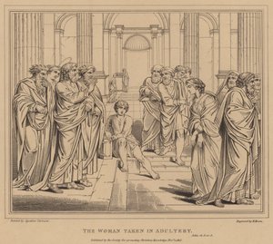 通奸的女人，约翰 作者 阿戈斯蒂诺·卡拉奇（Agostino Carracci）