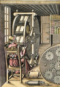 旋转桌--出自阿戈斯蒂诺-拉梅利(1531-1608)的《多样化和艺术化的机器》--巴黎1588年