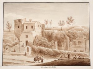 麦当娜德拉斯特拉的冬宫，1833年（用棕色水洗蚀刻）