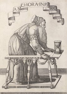 老年寓言
Anchora inparo（物品上的标题） 作者 Girolamo Fagiuoli（归因于）