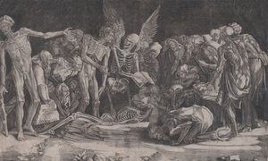 骷髅，日期为1518年。 作者 阿戈斯蒂诺·韦内齐亚诺