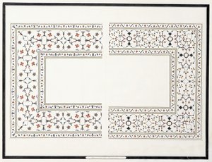 马赛克标本，来自皇帝陵墓，c。 1815年 作者 阿格拉学校