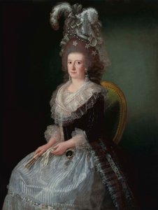 圣安德烈斯侯爵夫人玛丽亚-约瑟法-皮斯卡托里（1757-1807 年）的肖像，佩德罗-洛佩斯-德莱雷纳的妻子。 作者 奥古斯丁·埃斯特夫（AgustínEsteve）