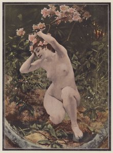 干尸（Dryad），希腊神话中的树仙女（彩色石版画