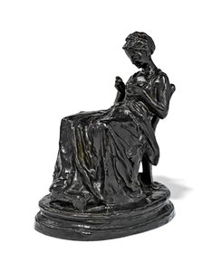 拉布罗德斯（La Brodeuse），19世纪末-20世纪初（古铜色） 作者 艾梅·朱尔斯·达卢