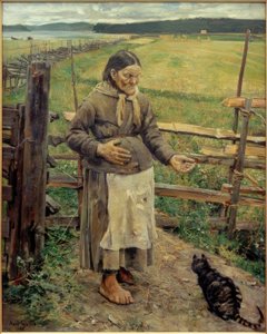 老女人与猫 作者 阿克塞利·瓦尔德马尔·加伦·卡莱拉