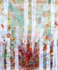 花开，2023 年（丙烯酸画布） 作者 阿克图尔克·亚塞明