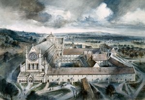 Byland Abbey，1539年，约1960年代 作者 艾伦·欧内斯特·索雷尔