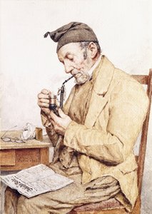 祖父与烟斗，1903年 作者 阿尔伯特·安克