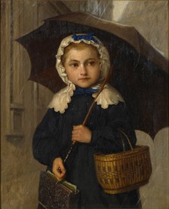 路易斯·安克尔与伞，1872年 作者 阿尔伯特·安克
