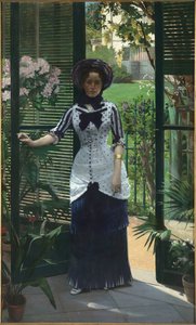 Dans la serre In the Greenhouse, ca 1881. 作者 阿尔伯特·巴塞洛梅