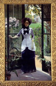 在温室里 阿尔伯特·巴塞洛姆 (Albert Bartholome, 1848-1928) 1881 Sun 的绘画。 1.42x2.33 m 巴黎，奥赛博物馆 作者 阿尔伯特·巴塞洛梅