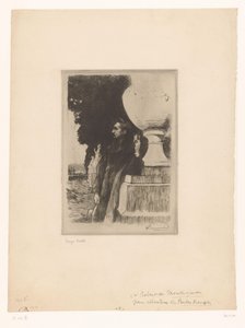 罗伯特-德-孟德斯鸠肖像 作者 Albert Besnard（艺术家签名）